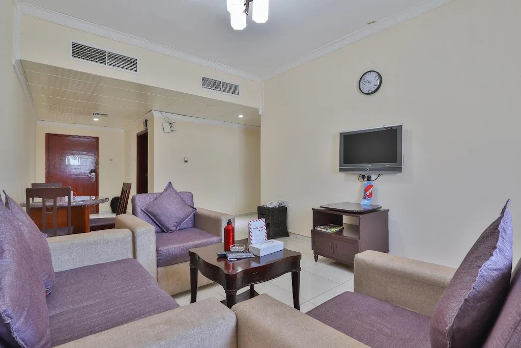 Apartment living area at Marhaba Residence Hotel Apartments